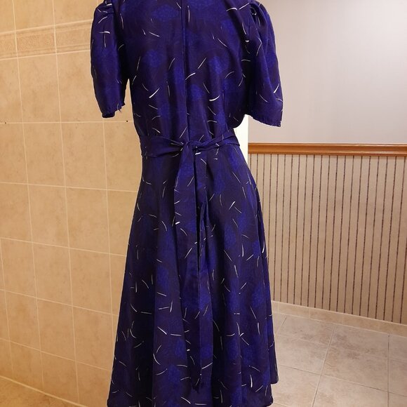 Amish Mennonite Dress Blue Handmade NO CAPE Cottagecore Old Fashioned - Picture 4 of 7